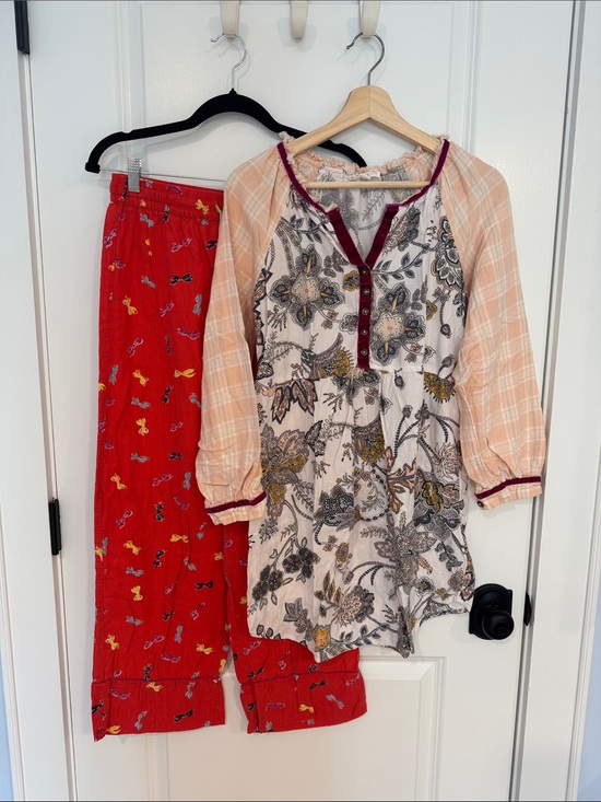 Anthropologie Other - Anthropologie Flannel Pants + Nightgown Pajamas Lot